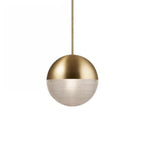 Round Ball Electroplated Glass Metal LED Nordic Pendant Lighting