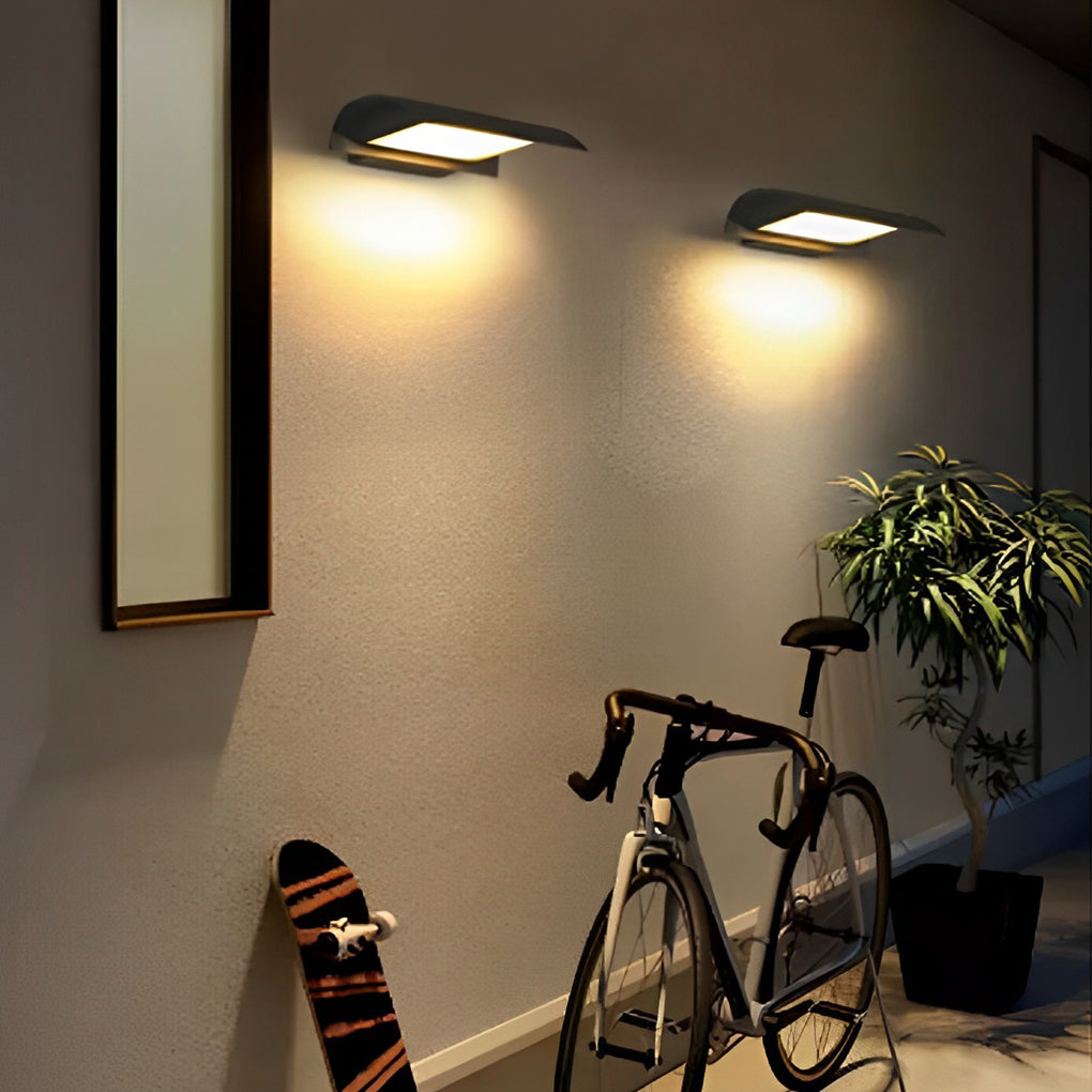 [Open-Box]Curved Outdoor Waterproof LED Black Modern Minimalist Wall Lamp Exterior Lighting