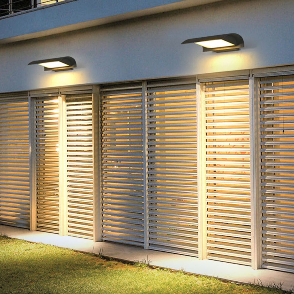 [Open-Box]Curved Outdoor Waterproof LED Black Modern Minimalist Wall Lamp Exterior Lighting
