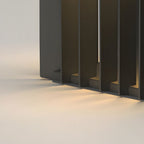 Exterior Pillar Lights Black Square Openwork Metal Light