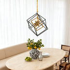 Square Pendant Lights Industrial Iron Artisan Dual-Color Ceiling Light