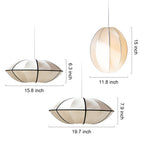 Fabric Shade Pendant Light Nordic Vintage Lantern Ceiling Light
