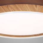 Ceiling Fan with 4 Lights Walnut Wood Grain Iron Body Silent Lamp