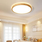Circular Kitchen Flush Mount Lighting Wood Acrylic LED Ceiling Lights