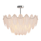 Feathers Chandelier Modern Full-Copper Pearl Ceiling Light