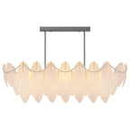 Feathers Chandelier Modern Full-Copper Pearl Ceiling Light