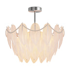 Feathers Chandelier Modern Full-Copper Pearl Ceiling Light