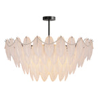 Feathers Chandelier Modern Full-Copper Pearl Ceiling Light
