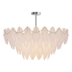 Feathers Chandelier Modern Full-Copper Pearl Ceiling Light