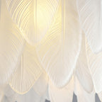 Feathers Chandelier Modern Full-Copper Pearl Ceiling Light
