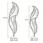 Feather Wall Light Modern Luxury LED White Resin Art Corridor Lamp