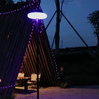 Outdoor Patio Floor Lamps Aluminum PE Body Solar Waterproof Light