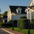 Three-Head Street Lamp Post Lights Waterproof Aluminum European-Style