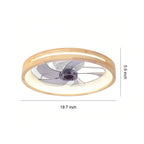 Five Blade Ceiling Fan with Light Dimmable LED Low Profile Ceiling Fan