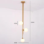 Elongated Gold Pendant Light Metal Glass Industrial Pendant Lighting