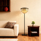Floor Crystal Lamp American Glamorous Decorative Standing Luxury Light