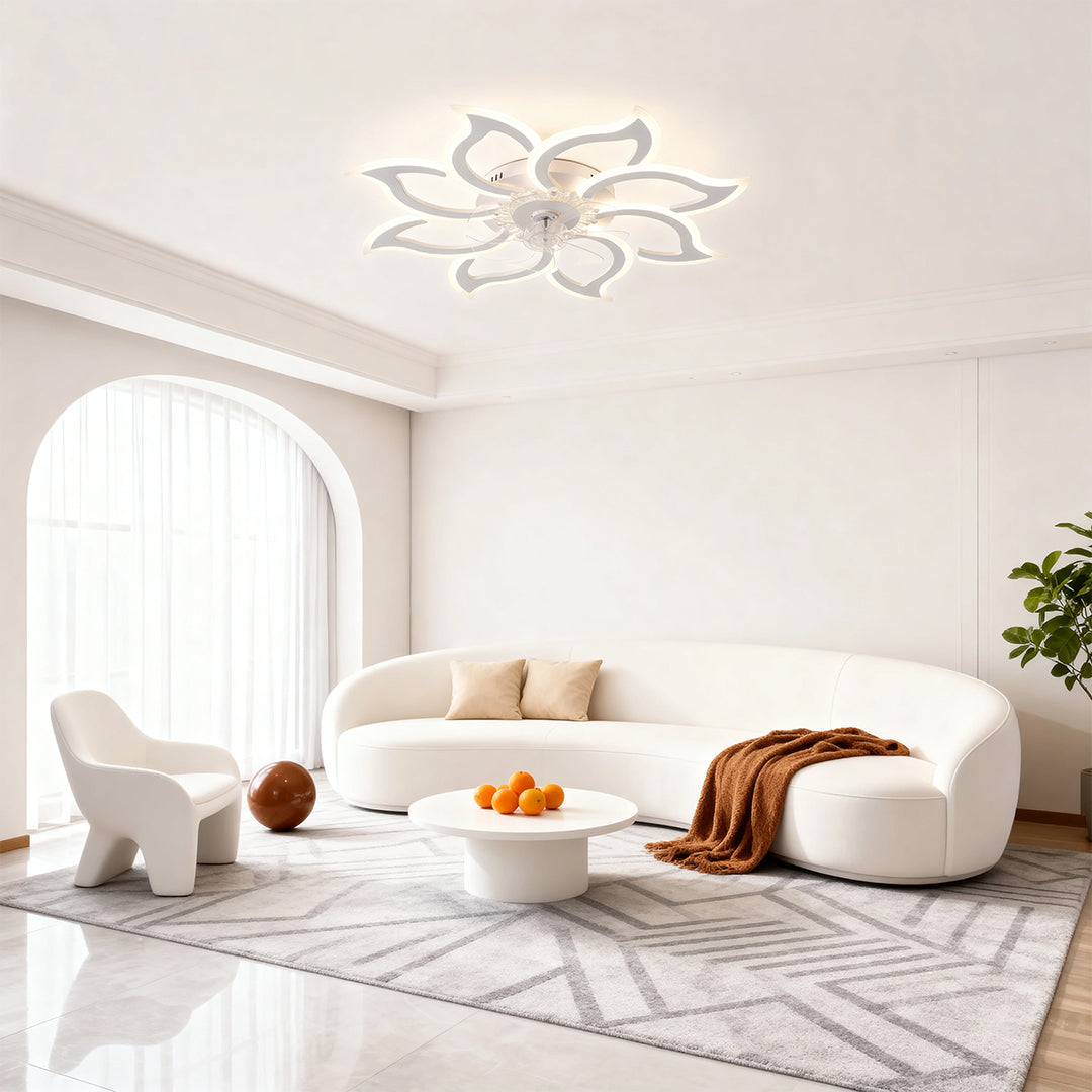 Ceiling Light with Fan Inside Minimalist Body Ultra-Quiet Fan Light