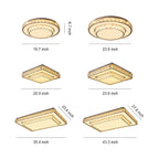 Flush Mount Ceiling LED Light Minimalist Luxury Crystal Lamp