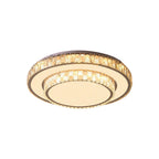 Flush Mount Ceiling LED Light Minimalist Luxury Crystal Lamp