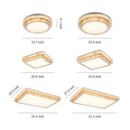 Flush Mount Ceiling Light Modern Luxury Minimalist Crystal LED Lamp