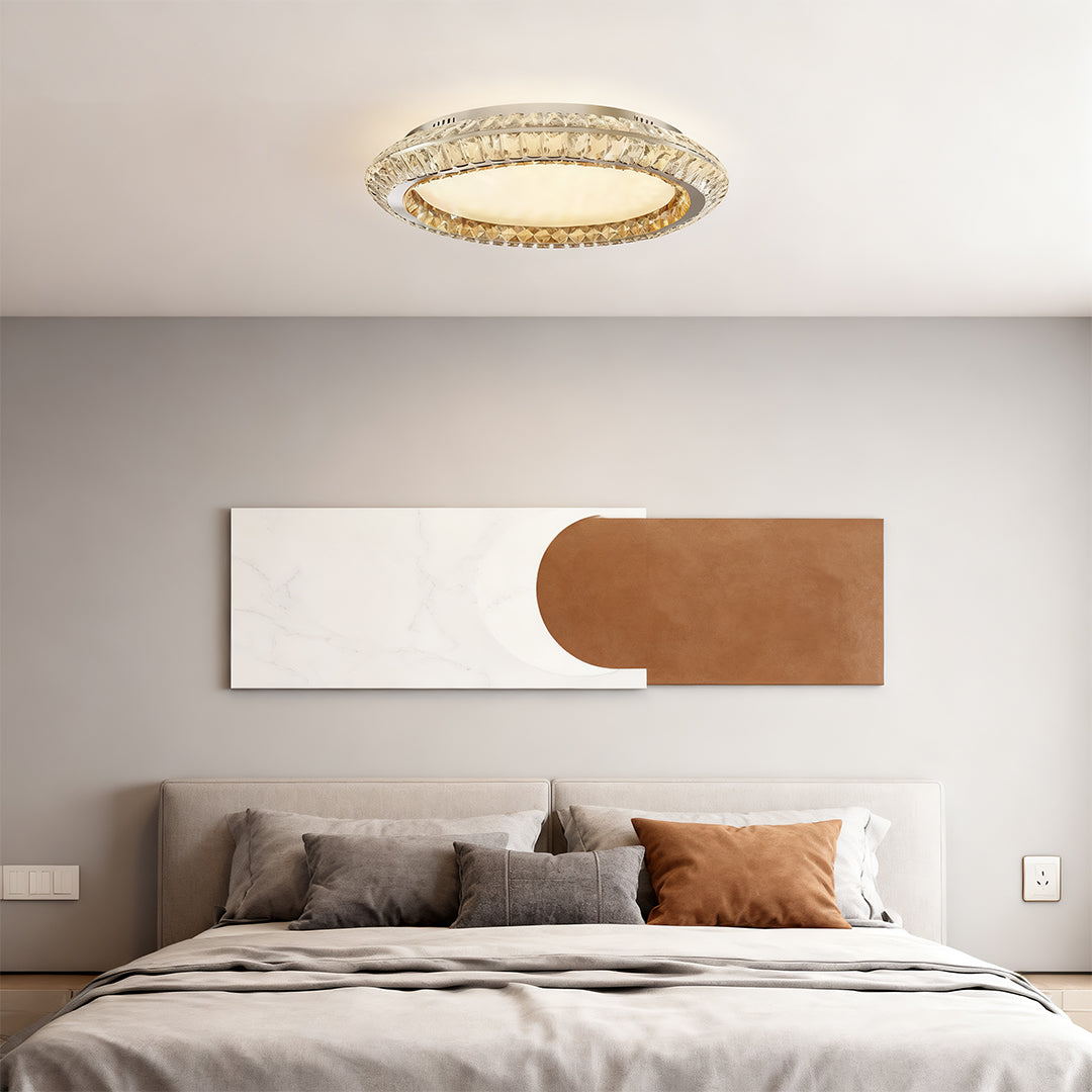 Flush Mount Crystal Ceiling Lights Luxury Eye-Protecting Lamp