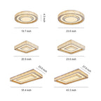 Flush Mount LED Light Fixtures Modern Luxury Crystal Lamp