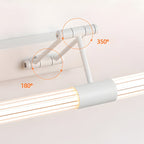Foldable LED Vanity Light with Dual Adjustable Arms and 360-Degree Lighting