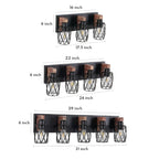 Black Vanity Bathroom Lights Metal Cage Mirror Lamp