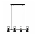 Glass Pendant Chandel Metal Adjustable Ceiling Light
