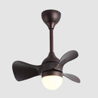Dimmable LED Nordic Flush Mount Ceiling Fan Light with Remote Control