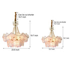 French Tiered Pearl Flower Chandelier