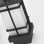 2 Head Outdoor Post Light Modern Black Waterproof Light