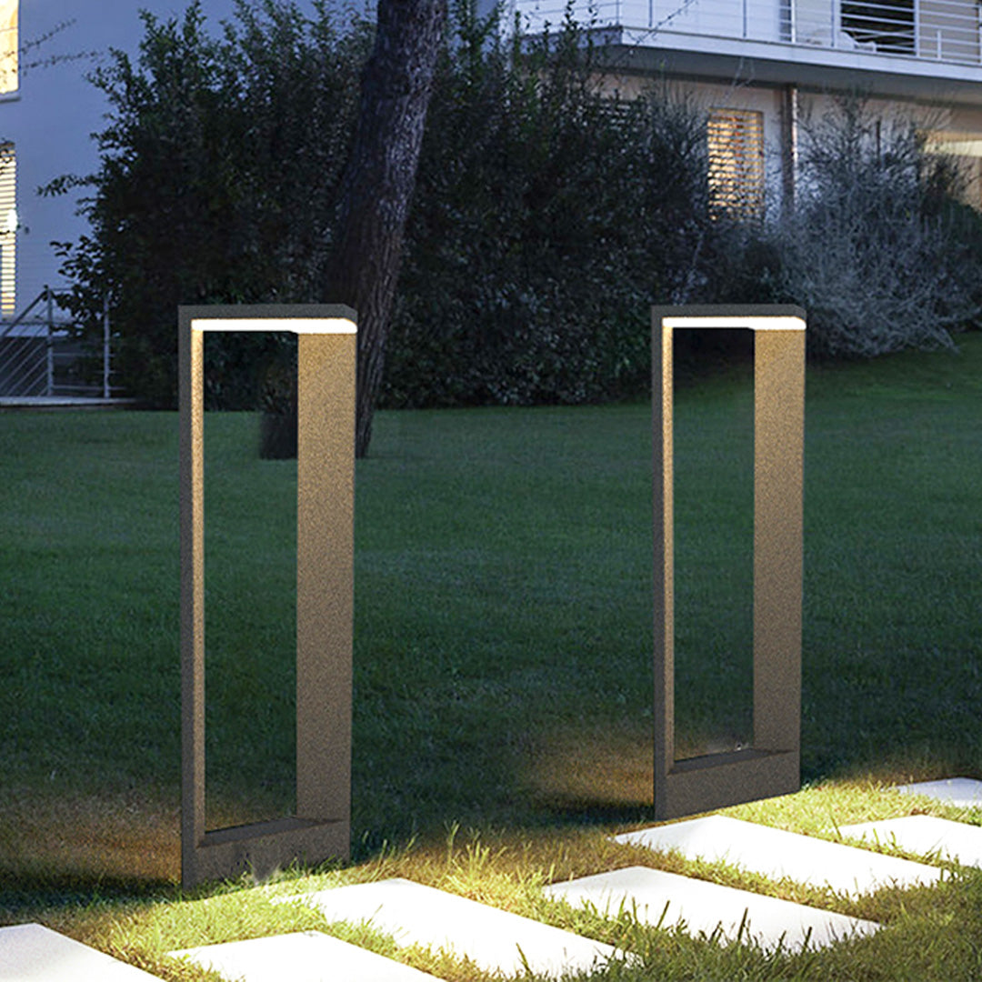 Square Bollard Light Outdoor Waterproof Landscape Lamp