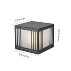 Gate Pillar Solar Light Outdoor Copper Square Rust-Proof Light