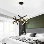 Geometric Ceiling Light LED Satellite Cross Design Chandelier