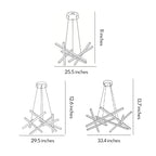 Geometric Ceiling Light LED Satellite Cross Design Chandelier