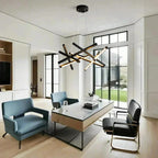 Geometric Ceiling Light LED Satellite Cross Design Chandelier