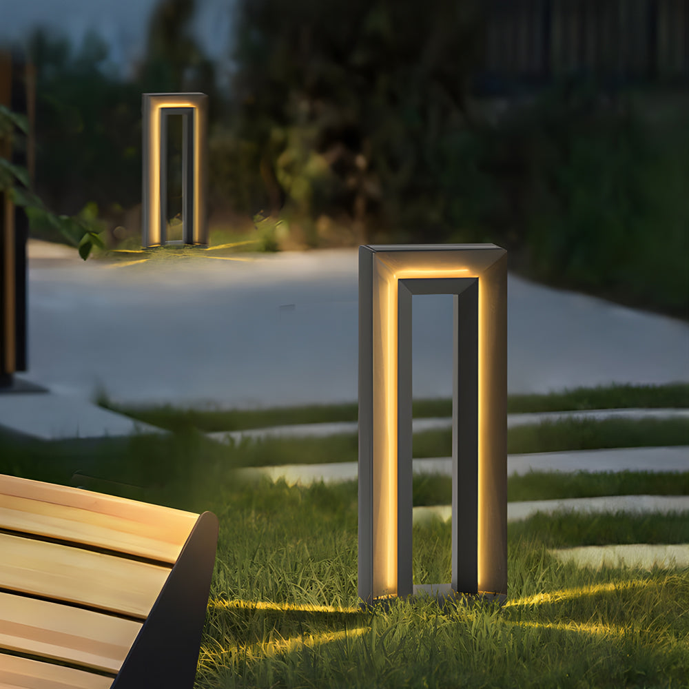 Outdoor Arch LED Solar Lawn Lights  Modern Minimalist Style