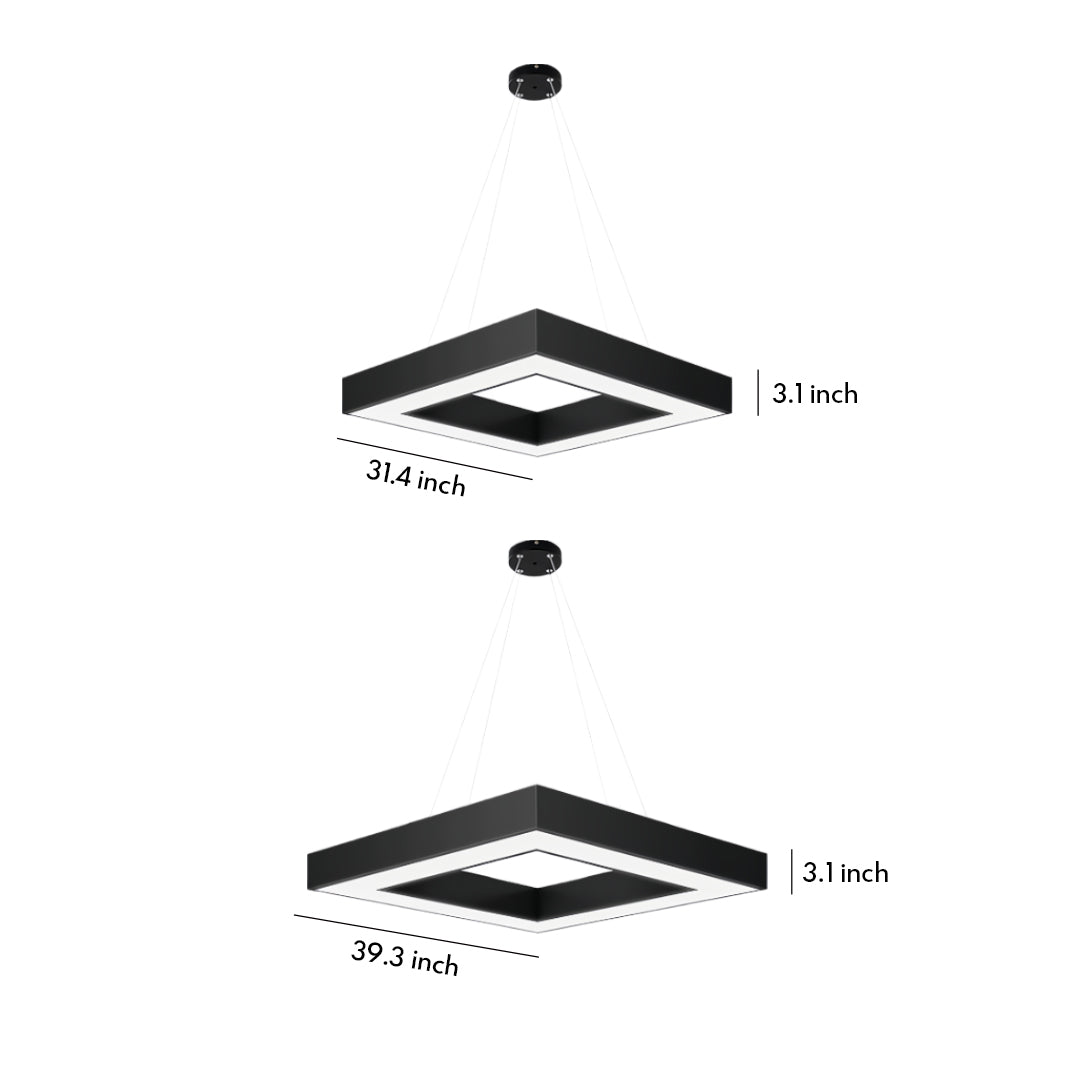 Modern Black Chandeliers Creative LED Multi-diamond Ceiling Light