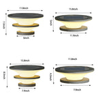 Waterproof Patio Pillar Lights Round Modern