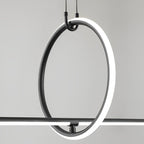 Geometric Pendant Light Fixture Ring Linear Ceiling Light