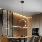 Geometric Pendant Light Fixture Ring Linear Ceiling Light