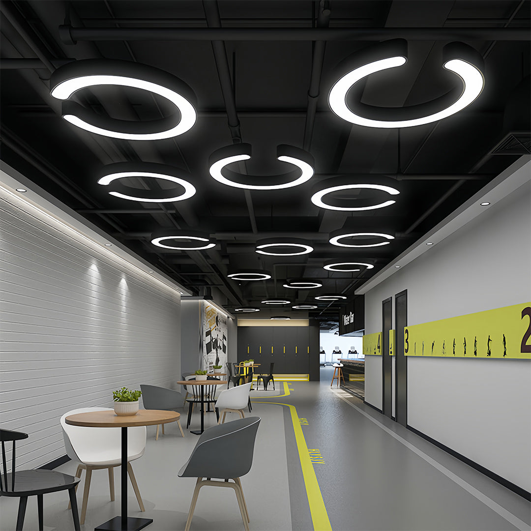 Geometric Pendant Light Iron Frame and Acrylic Ceiling Light