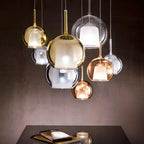 Glass Ball Pendant Light Nordic LED Glass Art Island Light
