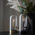 Glass Dome Table Light Atmosphere LED Candle Version Light