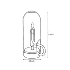 Glass Dome Table Light Atmosphere LED Candle Version Light