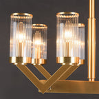 Glass Drop Chandelier High-End Luxury Copper Ceiling Light