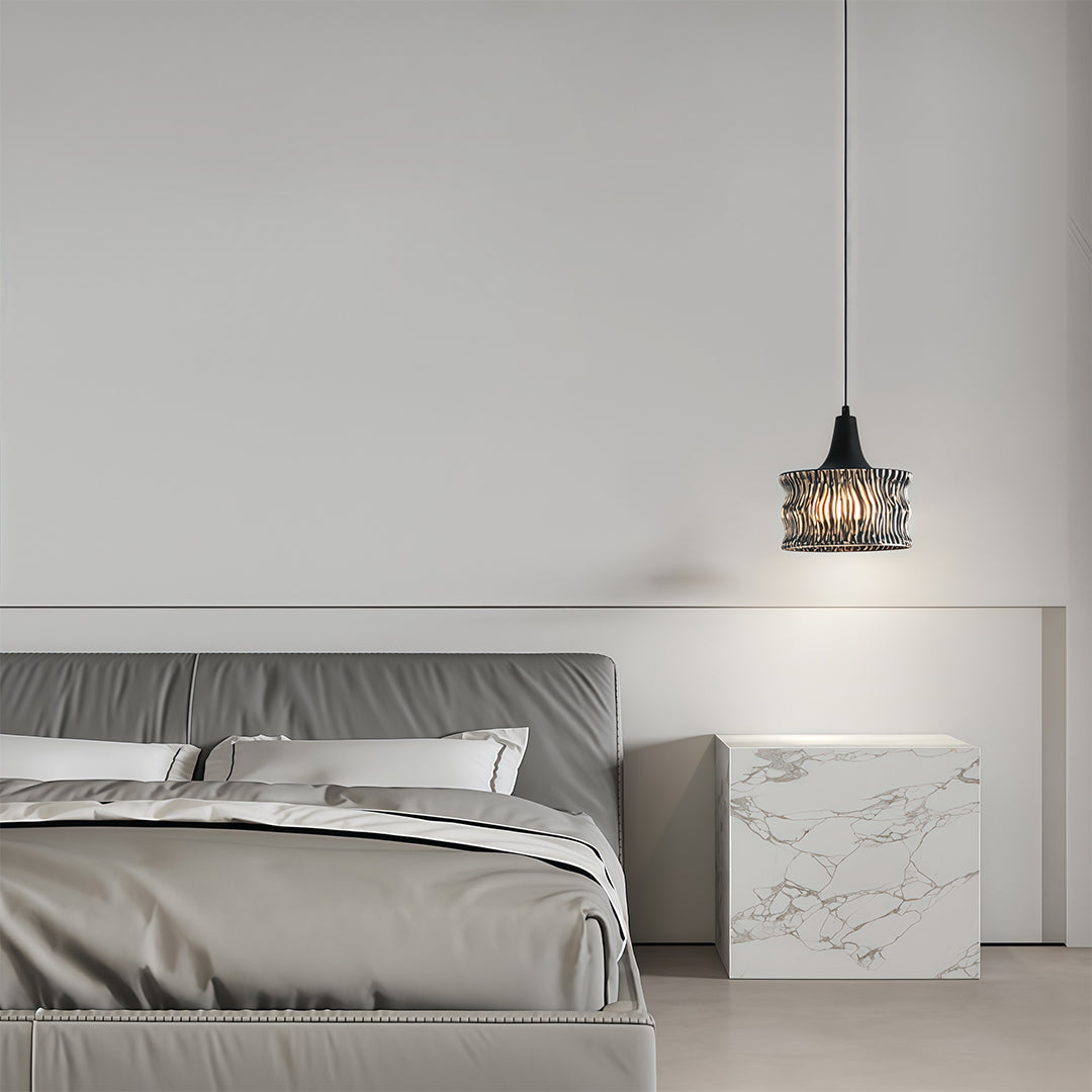 Glass Drum Pendant Light Italian Elegant Minimalist Ceiling Lights