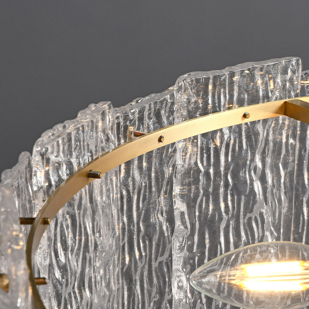 Glass Flush Mount Lighting Full Copper Luxury Ambience Lamp