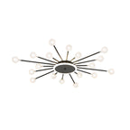 Glass Flush Mount Light Minimalist Sputnik Style Luxury Ceiling Light